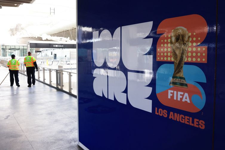 Painel da Copa do Mundo de 2026 em Los Angeles
 22/8/2025   REUTERS/David Swanson