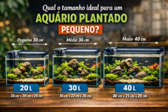 Qual o tamanho ideal para um aquário plantado pequeno?