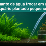 Quanto de água trocar em um aquário plantado pequeno?