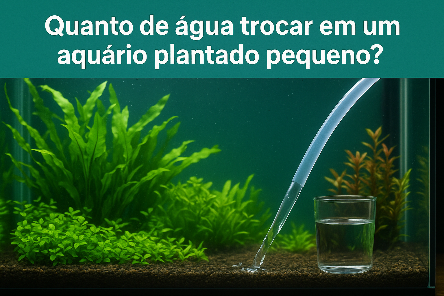 Quanto de água trocar em um aquário plantado pequeno?